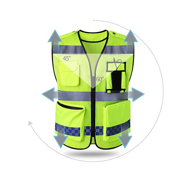 Áo lưới cảnh sát giao thông phản quang 3 đường ngang đẹp