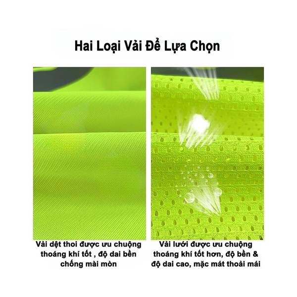 Áo phản quang ghile mã 06 túi hộp, nhiều túi đựng, vải siêu thoáng