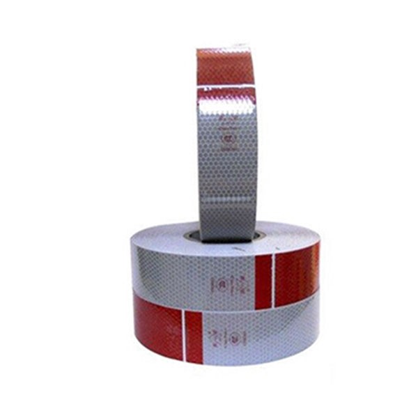 Đề can phản quang đỏ trắng 5cm