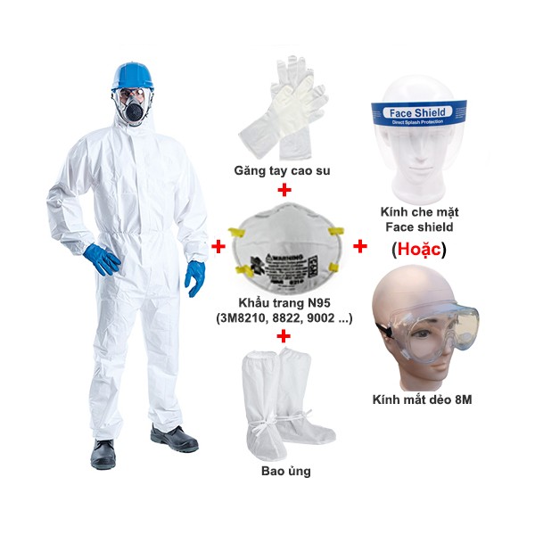Bộ quần áo phòng dịch Vin-2000 Pro full set Level 3