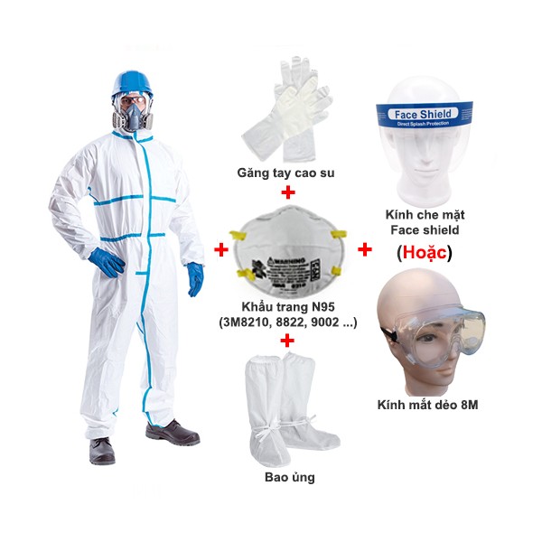 Bộ quần áo phòng dịch Vin-2000 Pro full set Level 4