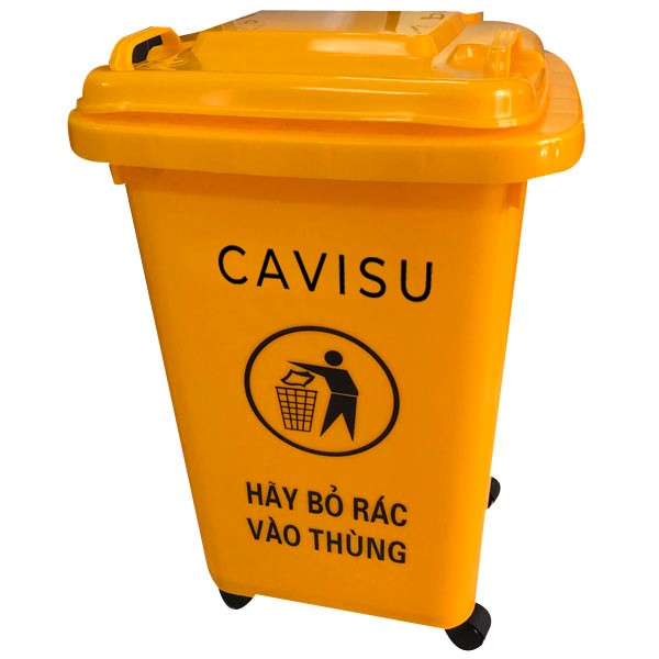 Thùng rác nhập khẩu CAVISU 60 lít màu cam