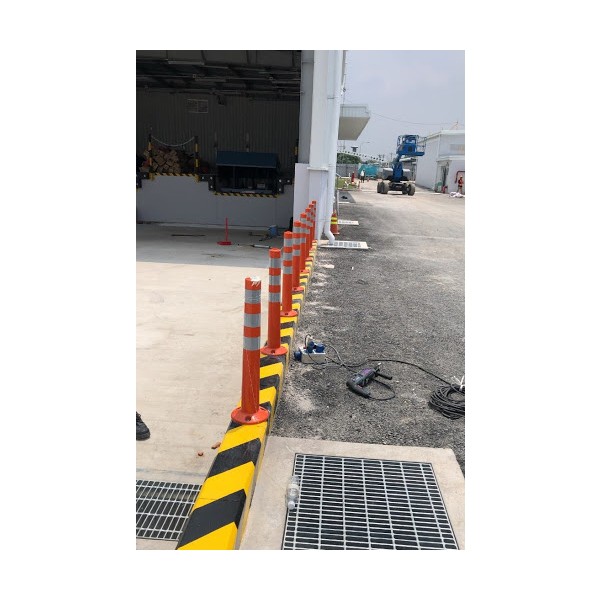 Cọc tiêu phân làn giao thông Hàn Quốc 75cm đế 200mm nhựa siêu dẻo