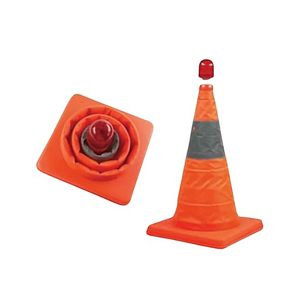 Cọc tiêu chóp nón giao thông co rút Hàn Quốc 48cm