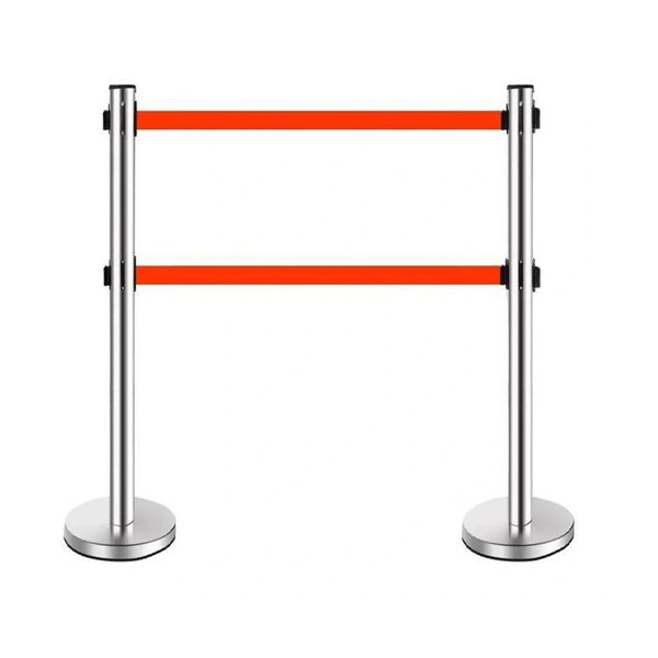 Cột chắn inox dây kéo căng 2 dây song song