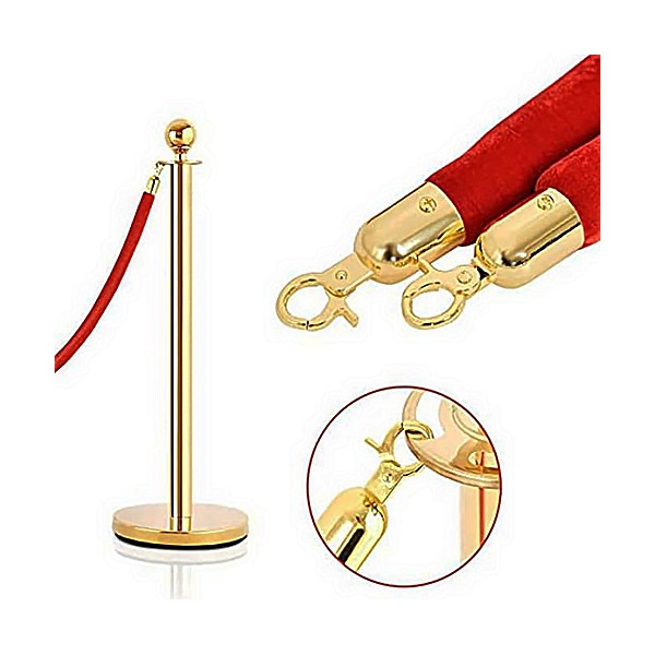 Cột phân cách inox dây nhung hình trụ 90cm