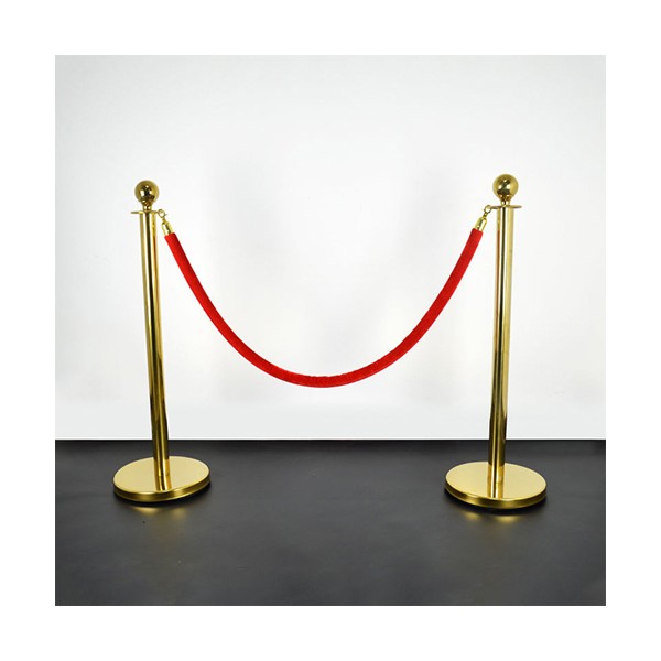 Cột phân cách inox dây nhung hình trụ 90cm