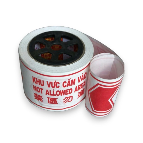 Cuộn rào chắn cấm vào 1 lớp màu trắng đỏ