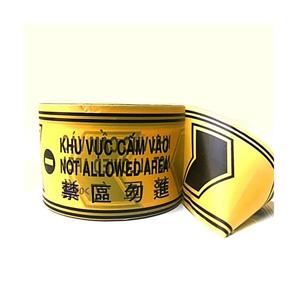 Cuộn rào chắn cấm vào 2 lớp màu vàng đen