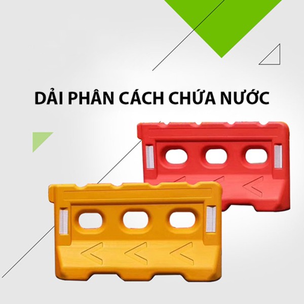 Dải phân cách nhựa chứa nước làm hàng rào chắn đường đua F1