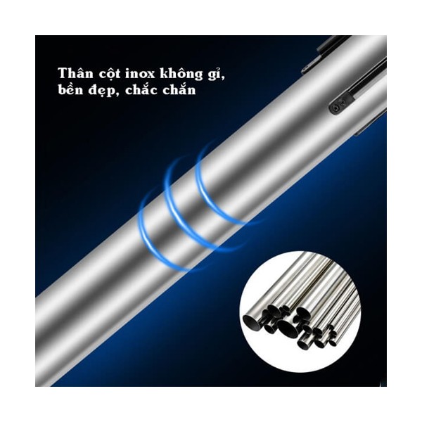 Rào chắn phân cách cột inox màu xanh loại 3m