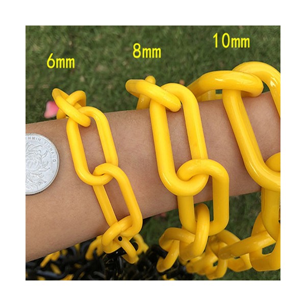 Dây xích nhựa phân luồng, cảnh báo, hàng rào an toàn nhiều màu sắc phi 6mm