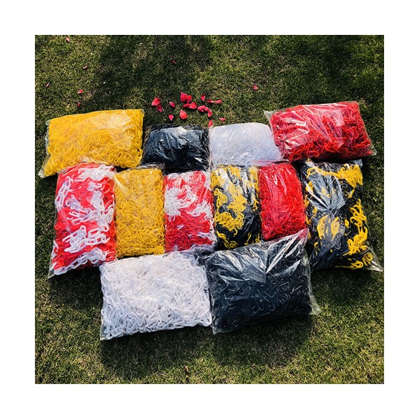 Dây xích nhựa phân luồng, cảnh báo, hàng rào an toàn nhiều màu sắc phi 6mm