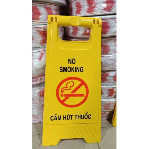 Biển cảnh báo chữ A nội dung cấm hút thuốc