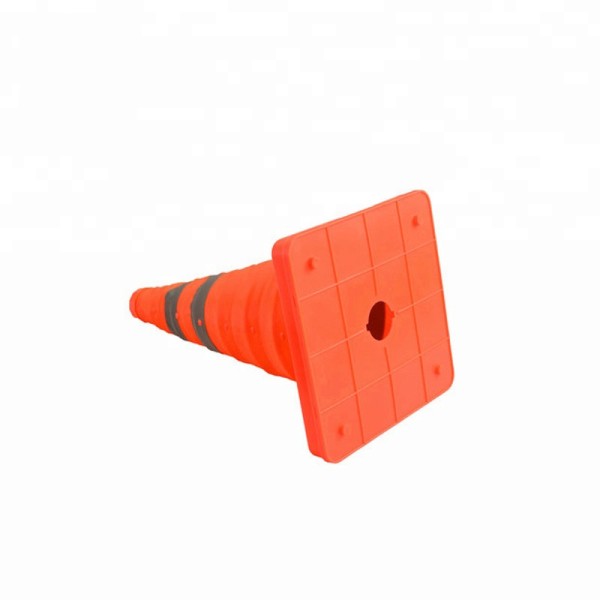 Cọc tiêu chóp nón giao thông co rút Hàn Quốc 48cm
