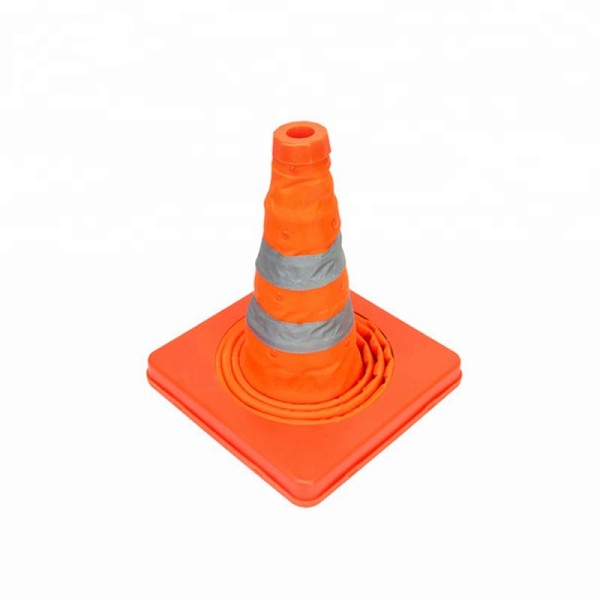 Cọc tiêu chóp nón giao thông co rút Hàn Quốc 48cm