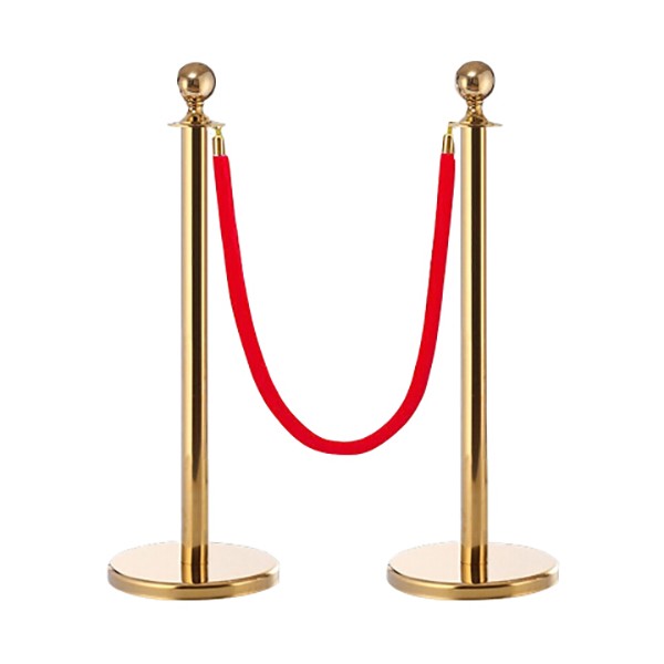 Cột phân cách inox dây nhung hình trụ 90cm