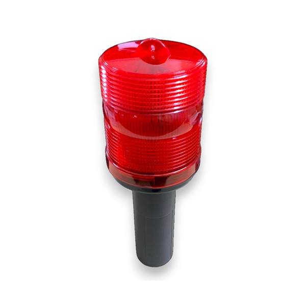 Đèn cảnh báo cắm cột 2 pin đại dùng trong công trường, cắm cọc tiêu