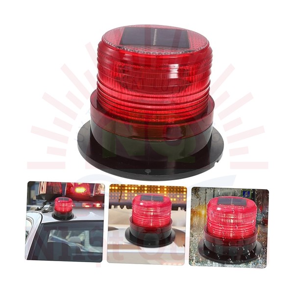 Đèn cảnh báo khẩn cấp 030s năng lượng mặt trời, không còi, đế nam châm