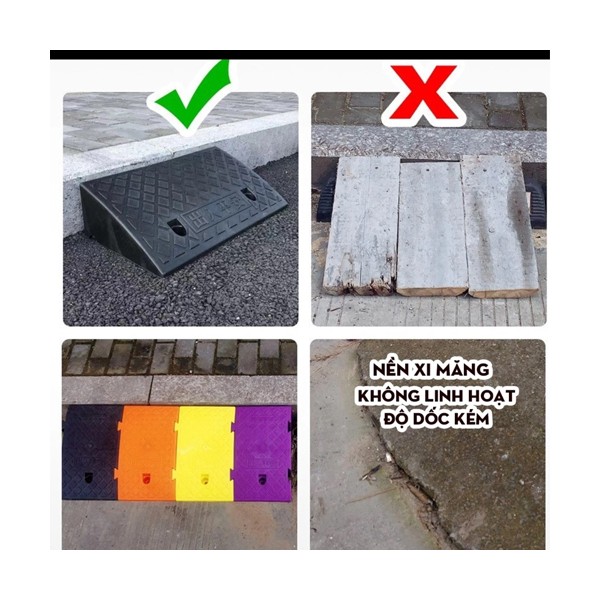 Bục nhựa lên xuống vỉa hè 002 dành cho ô tô, xe máy