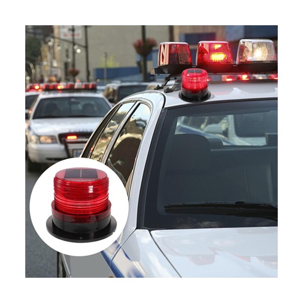 Đèn cảnh báo khẩn cấp 030s năng lượng mặt trời, không còi, đế nam châm