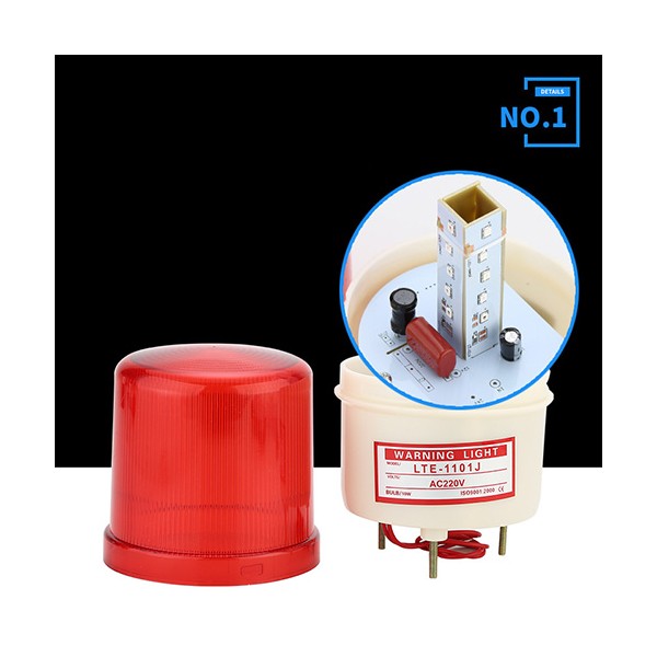 Đèn quay cảnh báo loại 220v có còi âm thanh cảnh báo