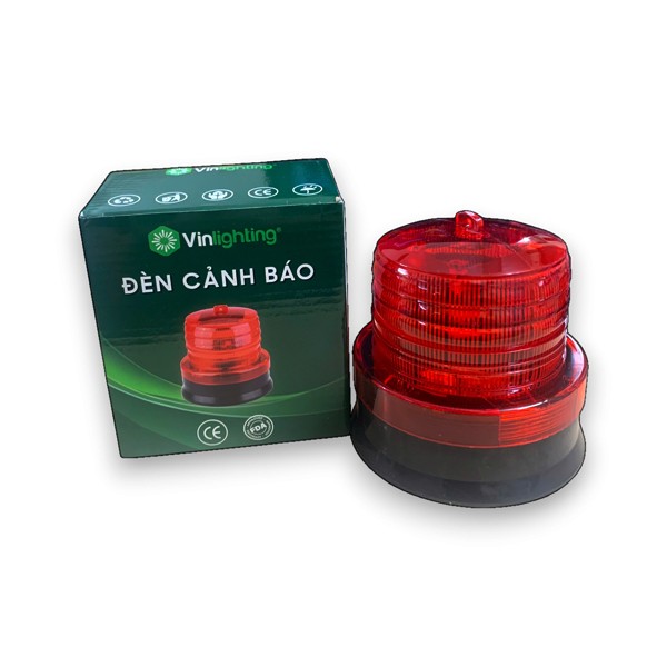 Đèn cảnh báo khẩn cấp sử dụng 2 pin tiểu, đế nam châm đa năng