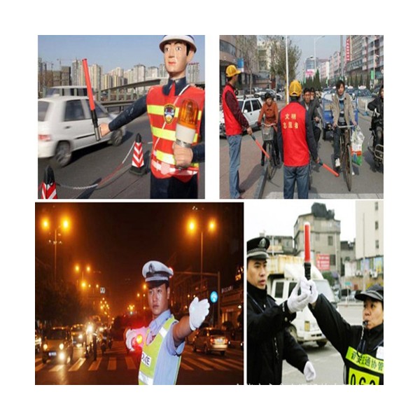 Gậy chỉ huy, gậy điều hướng giao thông 50cm màu đỏ dùng pin