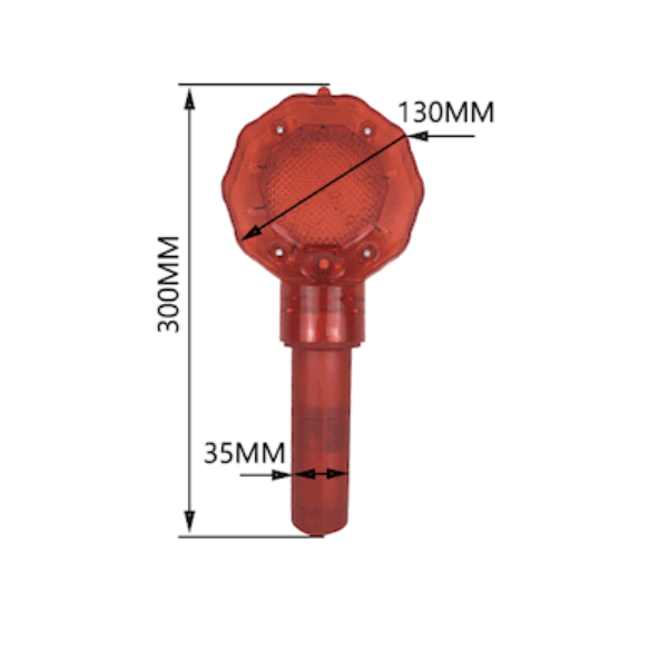 Đèn cánh báo hình tròn hoa mai cắm cột, cắm cọc hoặc cầm tay