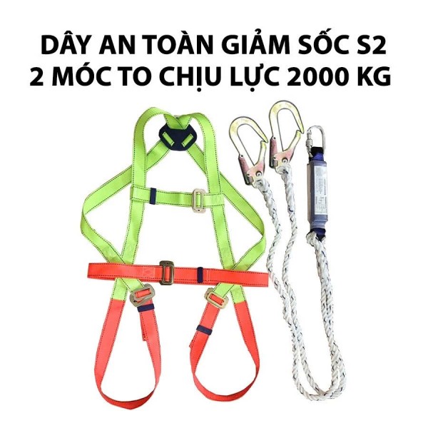 Dây đai an toàn toàn thân 2 móc lớn L2 Tenma