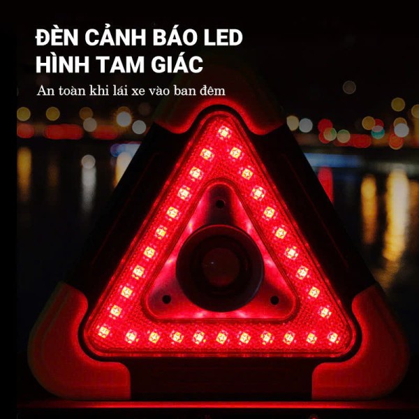 [Bản Nhỏ Dùng Pin] Đèn cảnh báo tam giác đa năng dùng trong các trường hợp khẩn cấp