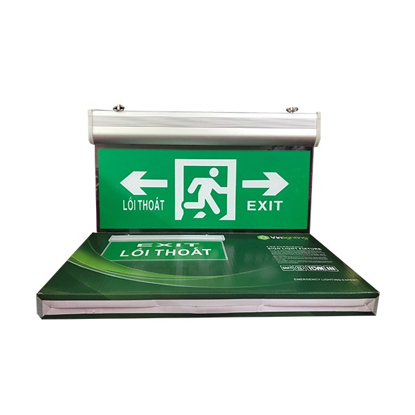 Đèn exit chỉ dẫn thoát hiểm 2 hướng cao cấp