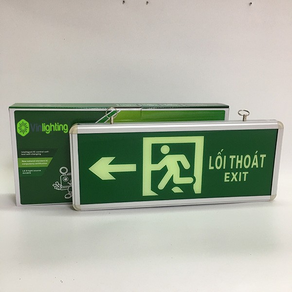 Đèn exit chỉ dẫn thoát hiểm đi bên trái