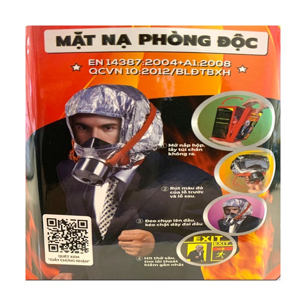 Mặt nạ phòng độc, lọc khói, chống khói thoát hiểm 30 phút, an toàn và hiệu quả