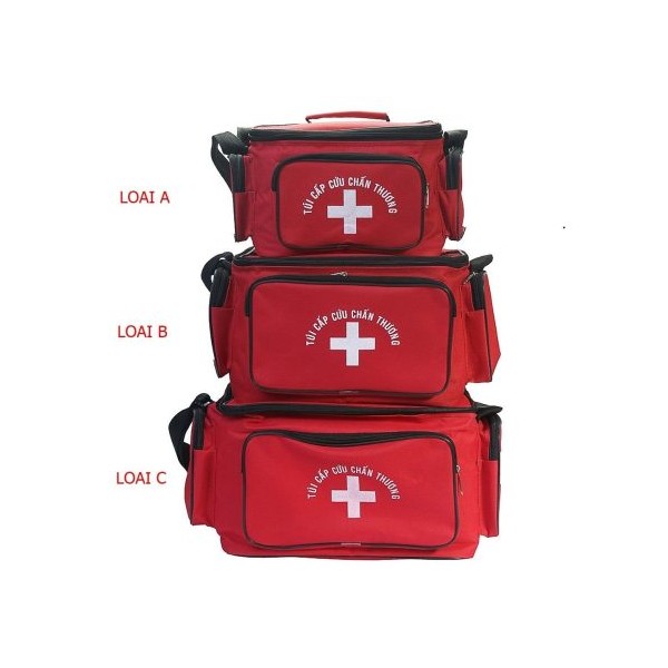 TÚI Y TẾ - TÚI CỨU THƯƠNG LOẠI C (40x30x22cm)  CHUẨN THÔNG TƯ 19 CỦA BỘ Y TẾ