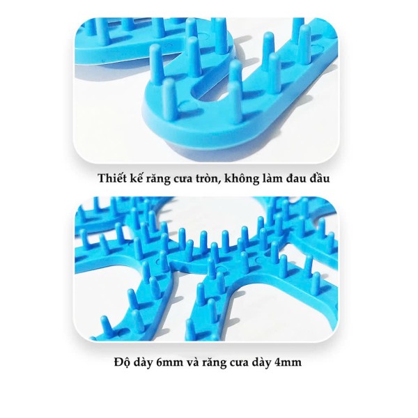 Lót mũ nón bảo hiểm Silicon Massage chống nóng, chống xẹp tóc, thông thoáng làm mát, chăm sóc bảo vệ da đầu