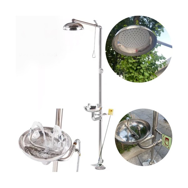 Bồn rửa mắt khẩn cấp Homasi loại có vòi hoa sen