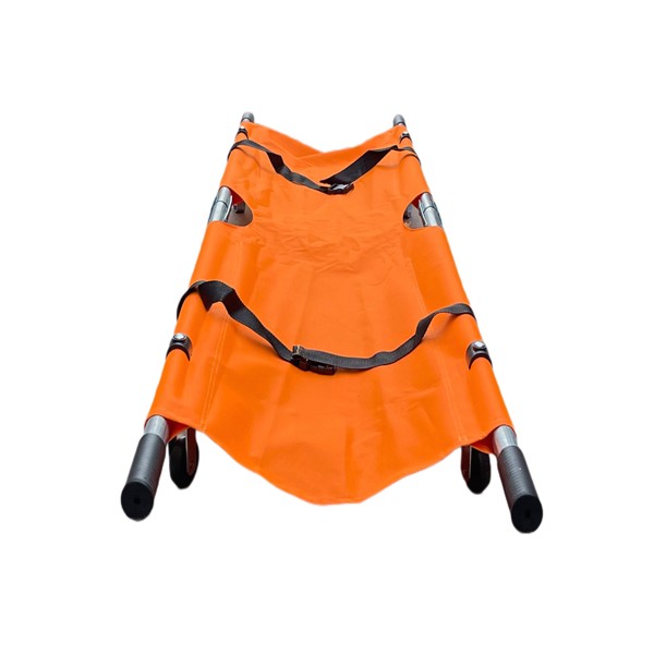 Cáng Cứu Thương 2 Bánh Màu Cam – Gập Gọn, Có Tay Đẩy, Tiện Di Chuyển