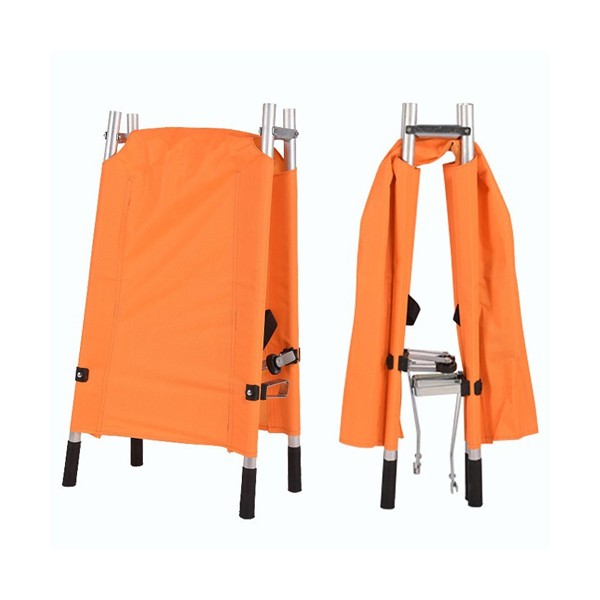 Cáng Cứu Thương 2 Bánh Màu Cam – Gập Gọn, Có Tay Đẩy, Tiện Di Chuyển