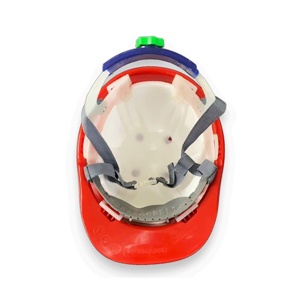 Mũ Bảo Hộ Nhật Quang N30 núm vặn 4 quai màu đỏ có xốp