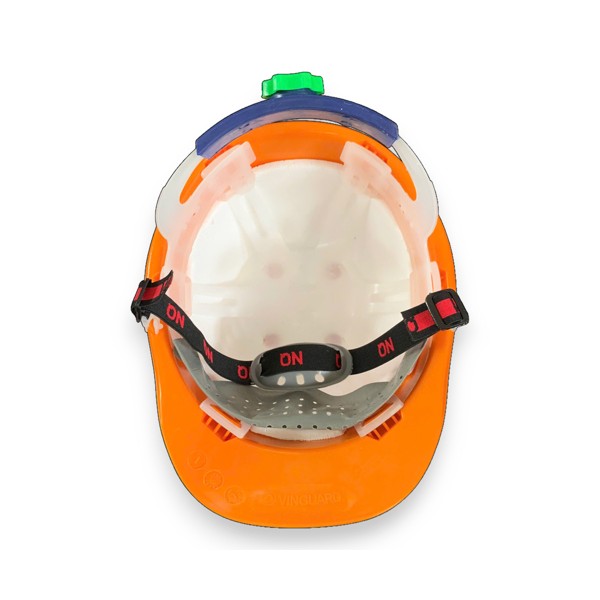 Mũ bảo hộ Nhật Quang N30 núm vặn quai chun màu cam có xốp