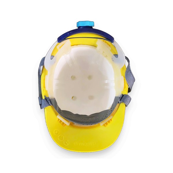 Mũ Bảo Hộ Nhật Quang N30 núm vặn 4 quai màu vàng chanh có xốp