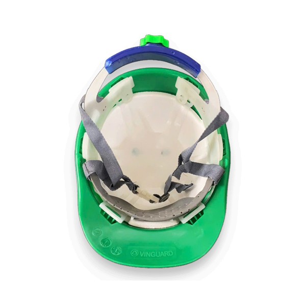 Mũ Bảo Hộ Nhật Quang N30 núm vặn 4 quai màu xanh lá có xốp