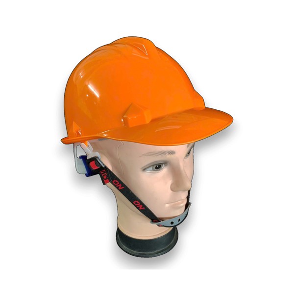 Mũ bảo hộ Nhật Quang N30 núm vặn quai chun màu cam không xốp