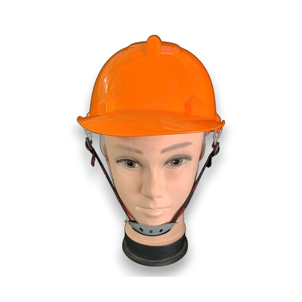 Mũ bảo hộ Nhật Quang N30 núm vặn quai chun màu cam không xốp