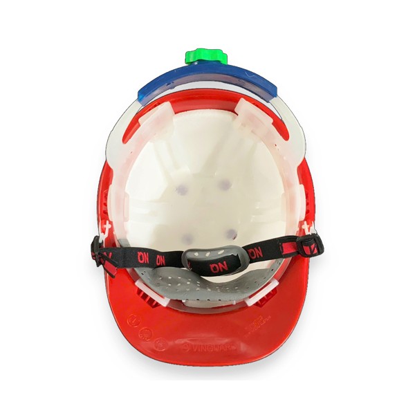  Mũ bảo hộ Nhật Quang N30 núm vặn quai chun màu đỏ có xốp