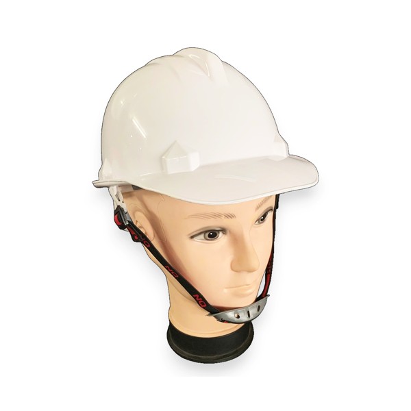 Mũ bảo hộ Nhật Quang N30 núm vặn quai chun màu trắng có xốp 