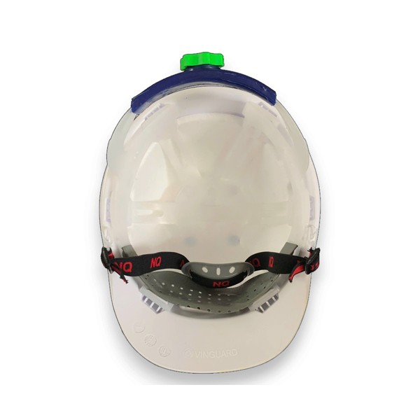 Mũ bảo hộ Nhật Quang N30 núm vặn quai chun màu trắng có xốp 