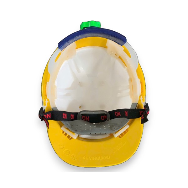 Mũ bảo hộ Nhật Quang N30 núm vặn quai chun màu vàng chanh có xốp