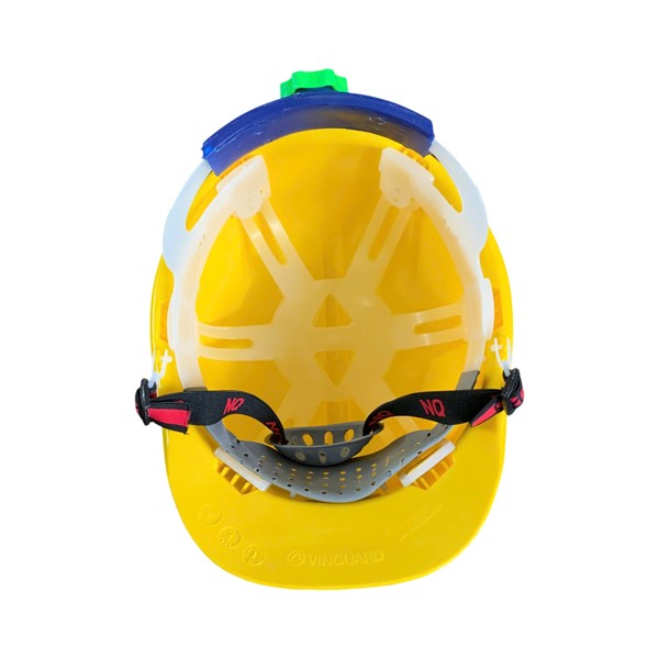 Mũ bảo hộ Nhật Quang N30 núm vặn quai chun màu vàng chanh không xốp